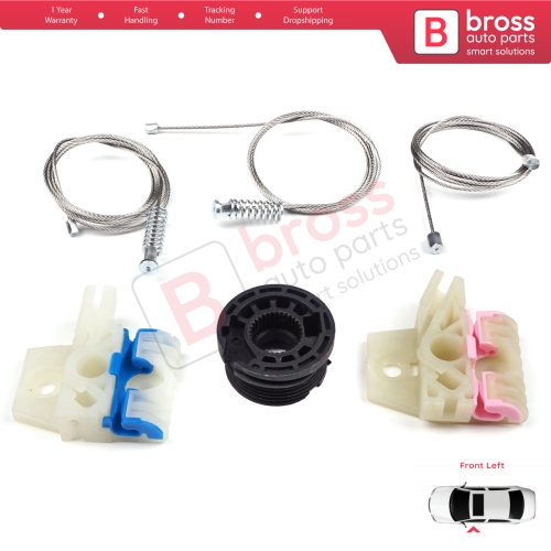 Window Regulator Repair Kit Front Left for VW Golf MK6 A6 5K 5K1 AJ5 Variant 2008-20014 5-Door 5K0837461