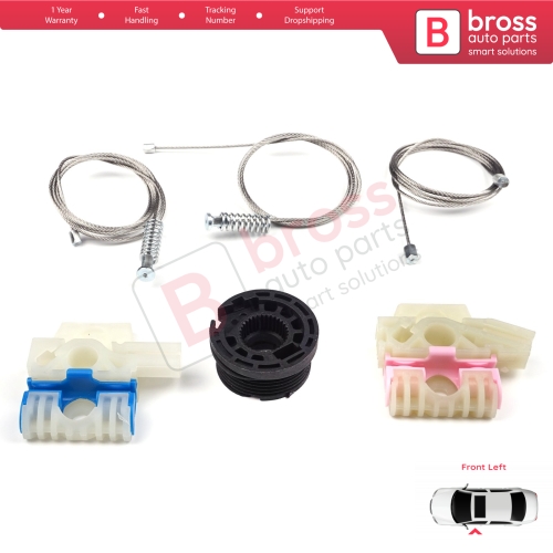 Window Regulator Repair Kit Front Left for VW Golf MK6 A6 5K 5K1 AJ5 Variant 2008-20014 5-Door 5K0837461
