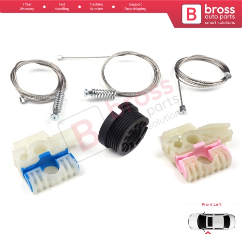 Window Regulator Repair Kit Front Left for VW Golf MK6 A6 5K 5K1 AJ5 Variant 2008-20014 5-Door 5K0837461