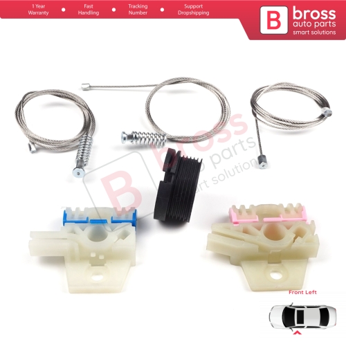 Window Regulator Repair Kit Front Left for VW Golf MK6 A6 5K 5K1 AJ5 Variant 2008-20014 5-Door 5K0837461
