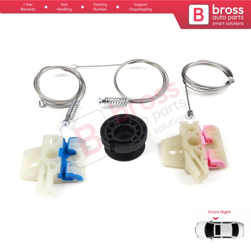 Window Regulator Repair Kit Front Right for VW Golf MK6 A6 5K 5K1 AJ5 Variant 2008-20014 5-Door 5K0837462
