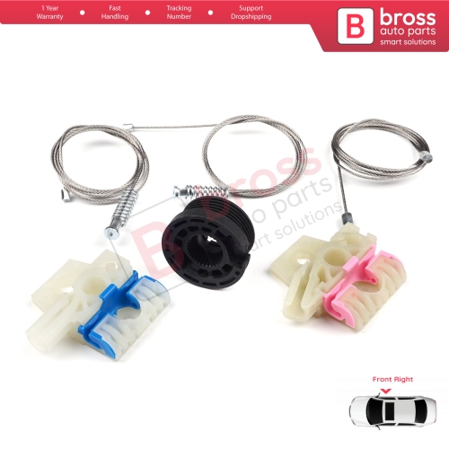 Window Regulator Repair Kit Front Right for VW Golf MK6 A6 5K 5K1 AJ5 Variant 2008-20014 5-Door 5K0837462