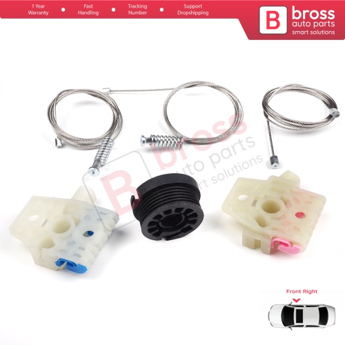 Window Regulator Repair Kit Front Right for VW Golf MK6 A6 5K 5K1 AJ5 Variant 2008-20014 5-Door 5K0837462