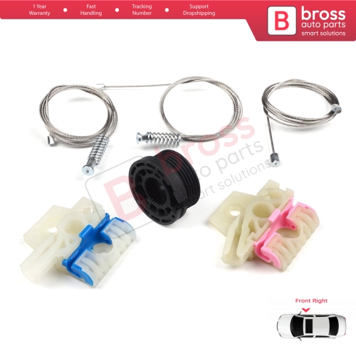 Window Regulator Repair Kit Front Right for VW Golf MK6 A6 5K 5K1 AJ5 Variant 2008-20014 5-Door 5K0837462