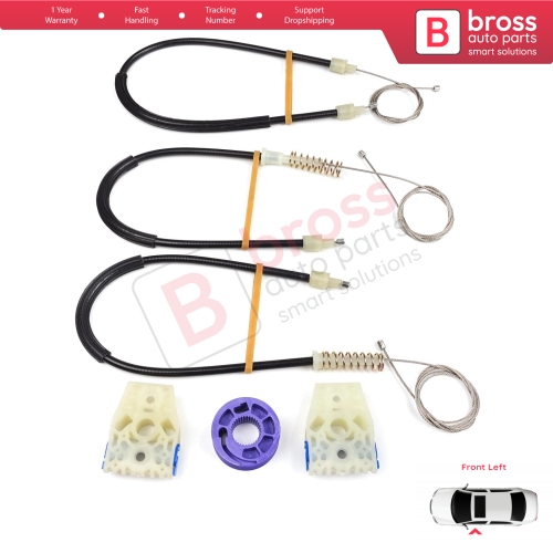 Window Regulator Repair Kit Front Left for VW Polo Vento MK5 6R 6C 61 2009-2022 4/5 Door 6R4837461