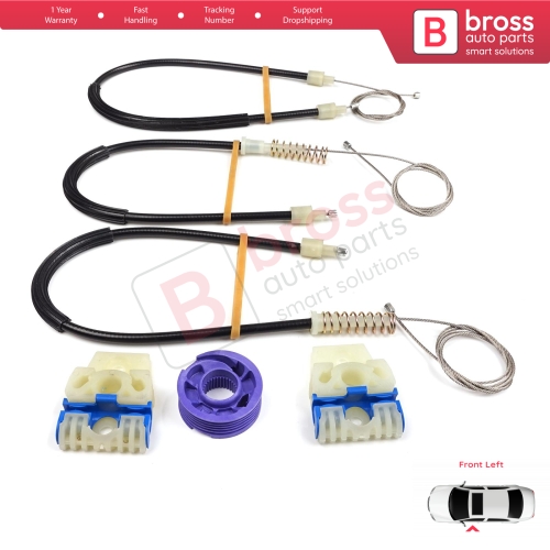 Window Regulator Repair Kit Front Left for VW Polo Vento MK5 6R 6C 61 2009-2022 4/5 Door 6R4837461