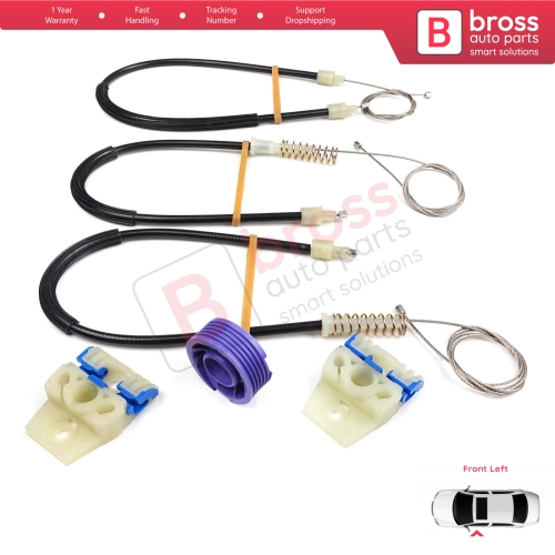 Window Regulator Repair Kit Front Left for VW Polo Vento MK5 6R 6C 61 2009-2022 4/5 Door 6R4837461