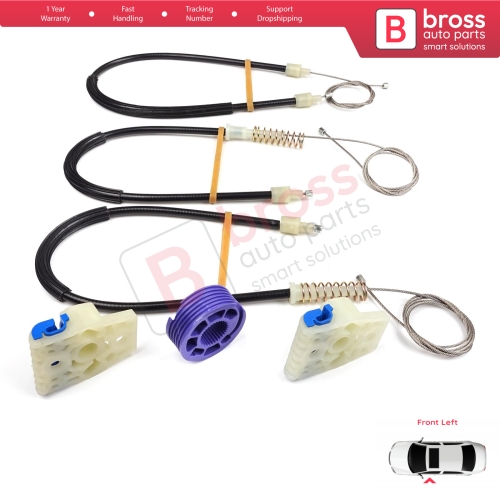 Window Regulator Repair Kit Front Left for VW Polo Vento MK5 6R 6C 61 2009-2022 4/5 Door 6R4837461