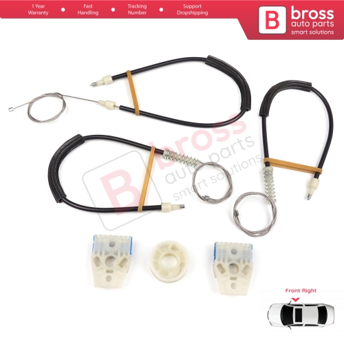 Window Regulator Repair Kit Front Right for VW Polo Vento MK5 6R 6C 61 2009-2022 4/5 Door 6R4837462