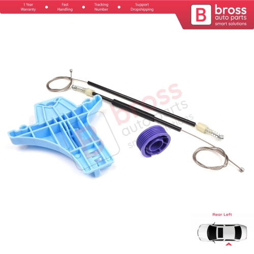 Window Regulator Repair Kit Rear Left for VW Polo Vento MK5 6R 6C 61 2009-2022 4/5 Door 6R4839461