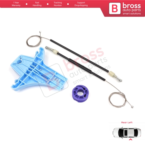 Window Regulator Repair Kit Rear Left for VW Polo Vento MK5 6R 6C 61 2009-2022 4/5 Door 6R4839461