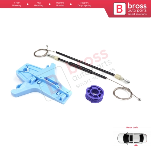 Window Regulator Repair Kit Rear Left for VW Polo Vento MK5 6R 6C 61 2009-2022 4/5 Door 6R4839461