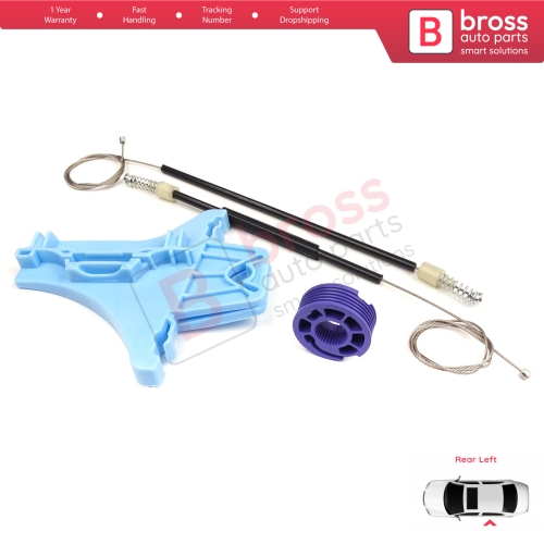 Window Regulator Repair Kit Rear Left for VW Polo Vento MK5 6R 6C 61 2009-2022 4/5 Door 6R4839461