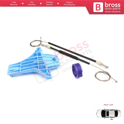 Window Regulator Repair Kit Rear Left for VW Polo Vento MK5 6R 6C 61 2009-2022 4/5 Door 6R4839461