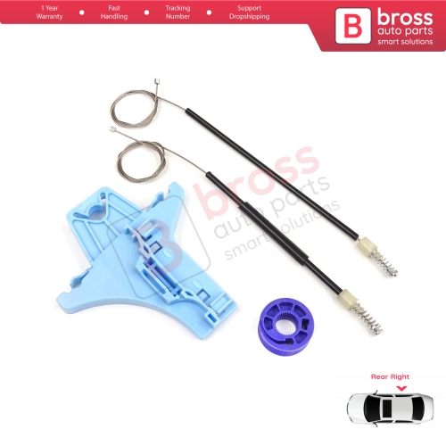 Window Regulator Repair Kit Rear Right for VW Polo Vento MK5 6R 6C 61 2009-2022 4/5 Door 6R4839462