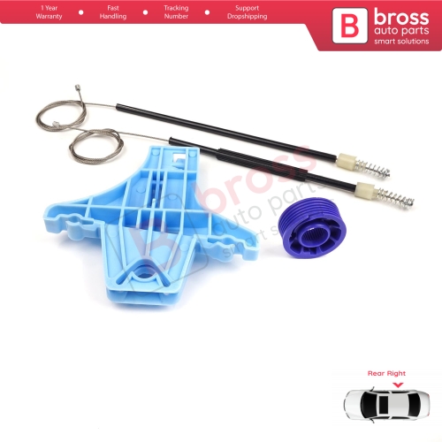 Window Regulator Repair Kit Rear Right for VW Polo Vento MK5 6R 6C 61 2009-2022 4/5 Door 6R4839462