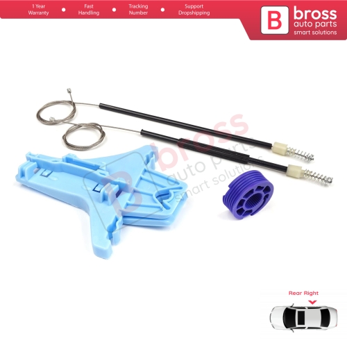 Window Regulator Repair Kit Rear Right for VW Polo Vento MK5 6R 6C 61 2009-2022 4/5 Door 6R4839462