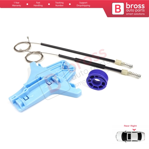 Window Regulator Repair Kit Rear Right for VW Polo Vento MK5 6R 6C 61 2009-2022 4/5 Door 6R4839462