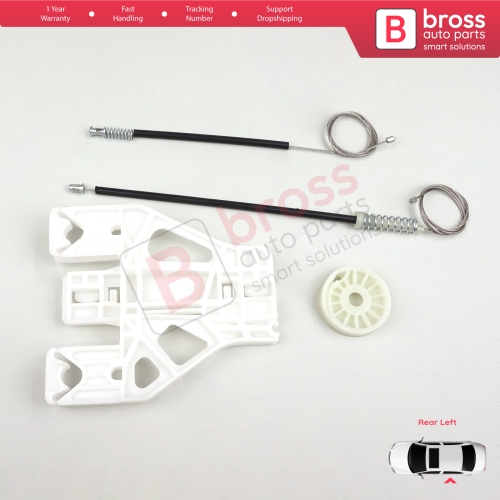 Window Regulator Repair Kit Rear Left for Audi A1 MK1 8X 2010-2019 5-Door Hatchback Sportback 8X4839461