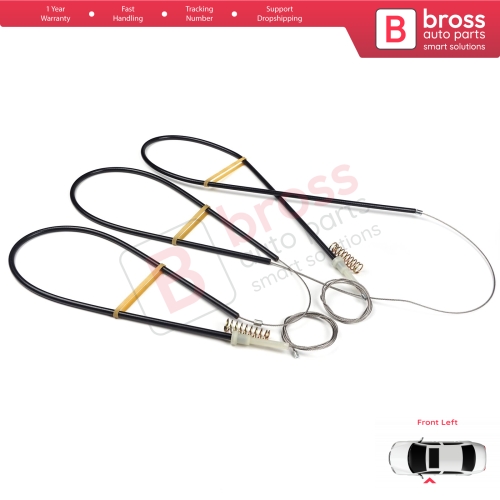 Window Regulator Repair Kit Front Left for Audi A1 MK1 8X 8X1 8XK 2010-2019 3-Door Hatchback 8X3837461 