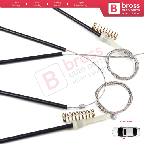 Window Regulator Repair Kit Front Left for Audi A1 MK1 8X 8X1 8XK 2010-2019 3-Door Hatchback 8X3837461 