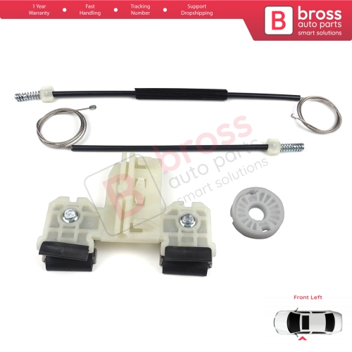 Window Regulator Repair Kit Front Left Door for Skoda Fabia 5J MG 2008-2014