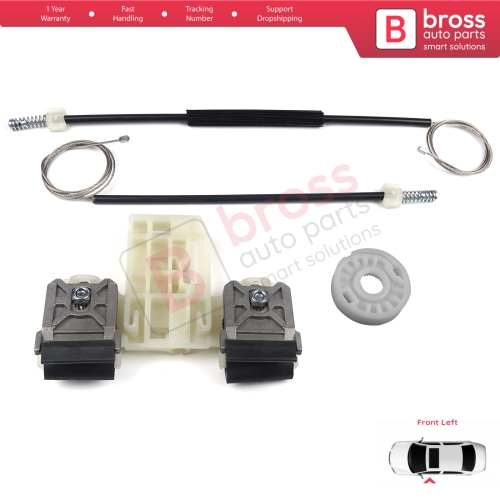 Window Regulator Repair Kit Front Left for Skoda Fabia MK2 5J MG 542 545 2006-2014 5-Door 5J1837401