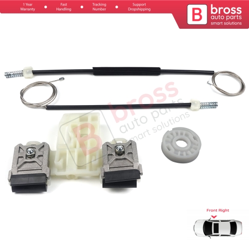  Window Regulator Repair Kit Front Right for Skoda Fabia MK2 5J MG 542 545 2006-2014 5-Door 5J1837402