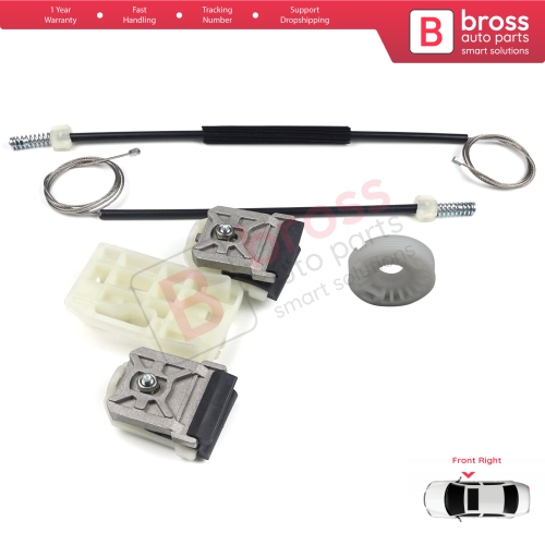  Window Regulator Repair Kit Front Right for Skoda Fabia MK2 5J MG 542 545 2006-2014 5-Door 5J1837402