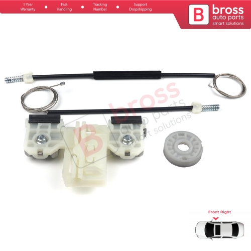  Window Regulator Repair Kit Front Right for Skoda Fabia MK2 5J MG 542 545 2006-2014 5-Door 5J1837402