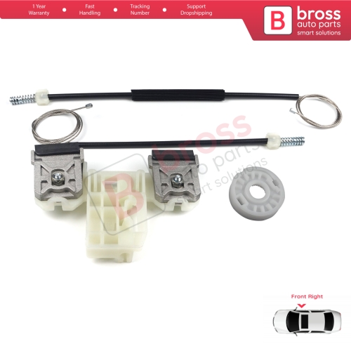  Window Regulator Repair Kit Front Right for Skoda Fabia MK2 5J MG 542 545 2006-2014 5-Door 5J1837402