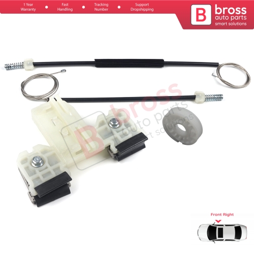  Window Regulator Repair Kit Front Right for Skoda Fabia MK2 5J MG 542 545 2006-2014 5-Door 5J1837402