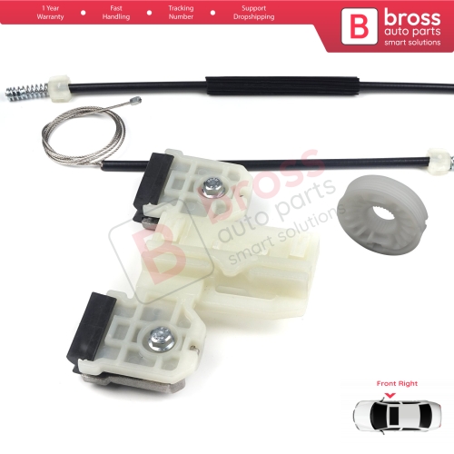  Window Regulator Repair Kit Front Right for Skoda Fabia MK2 5J MG 542 545 2006-2014 5-Door 5J1837402