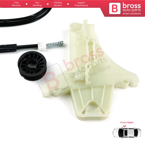 Window Regulator Repair Kit Front Right for VW Amarok MK1 2H 2010-2022 4-Door Pickup 2H0837402