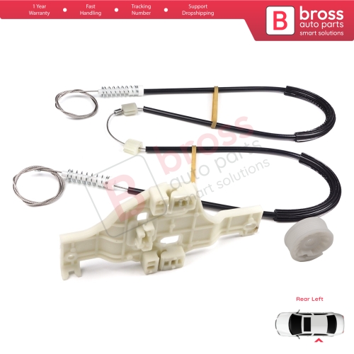 Window Regulator Repair Kit Rear Left for Renault Megane MK3 KZ0/1 BZ0/1 B3 2008-2017 5-Door 827210003R