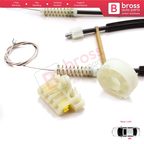 Window Regulator Repair Kit Rear Left for Renault Laguna MK3 X91 BT0/1 KT0/1 2007-2015 5-Door 827010001R