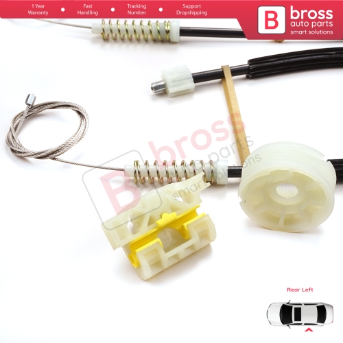 Window Regulator Repair Kit Rear Left for Renault Laguna MK3 X91 BT0/1 KT0/1 2007-2015 5-Door 827010001R