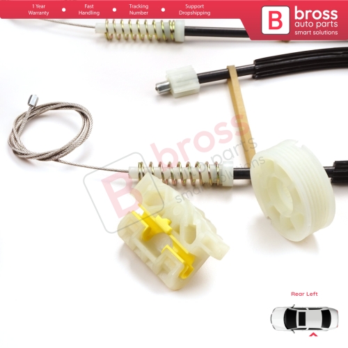 Window Regulator Repair Kit Rear Left for Renault Laguna MK3 X91 BT0/1 KT0/1 2007-2015 5-Door 827010001R