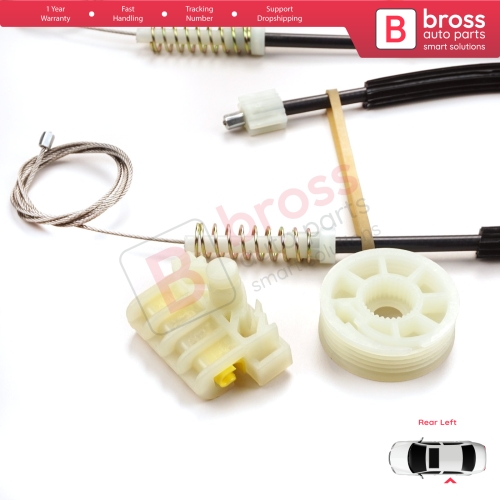 Window Regulator Repair Kit Rear Left for Renault Laguna MK3 X91 BT0/1 KT0/1 2007-2015 5-Door 827010001R