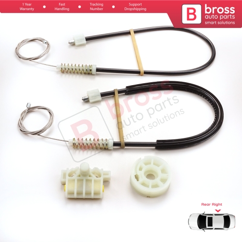 Window Regulator Repair Kit Rear Right for Renault Laguna MK3 X91 BT0/1 KT0/1 2007-2015 5-Door 827000001R