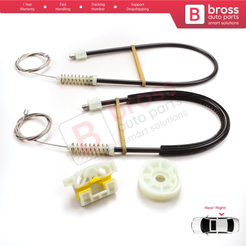 Window Regulator Repair Kit Rear Right for Renault Laguna MK3 X91 BT0/1 KT0/1 2007-2015 5-Door 827000001R