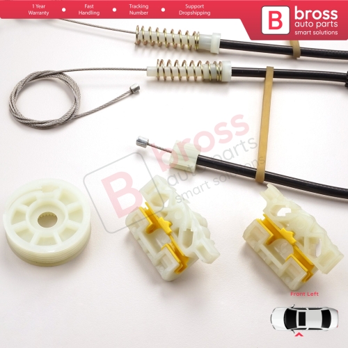 Window Regulator Repair Kit Front Left for Renault Laguna MK3 X91 BT0/1 KT0/1 2007-2015 5-Door 807010002R