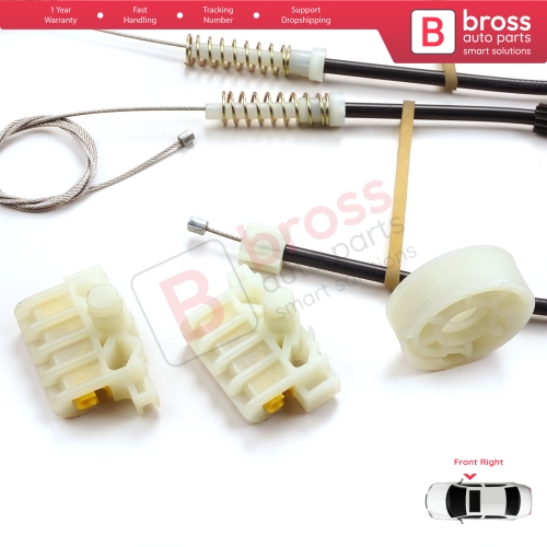 Window Regulator Repair Kit Front Right for Renault Laguna MK3 X91 BT0/1 KT0/1 2007-2015 5-Door 807000002R