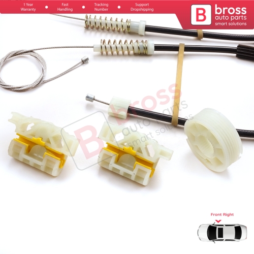 Window Regulator Repair Kit Front Right for Renault Laguna MK3 X91 BT0/1 KT0/1 2007-2015 5-Door 807000002R