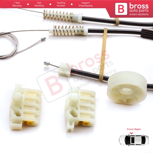 Window Regulator Repair Kit Front Right for Renault Laguna MK3 X91 BT0/1 KT0/1 2007-2015 5-Door 807000002R