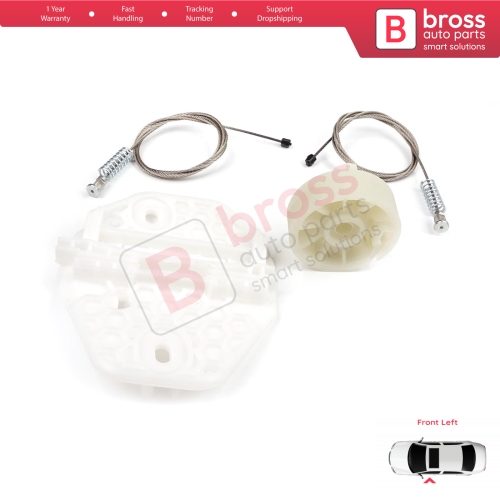 Window Regulator Repair Kit Front Left for Renault Dacia Logan MK1 LS FS KS US 2004-2012 8200901099