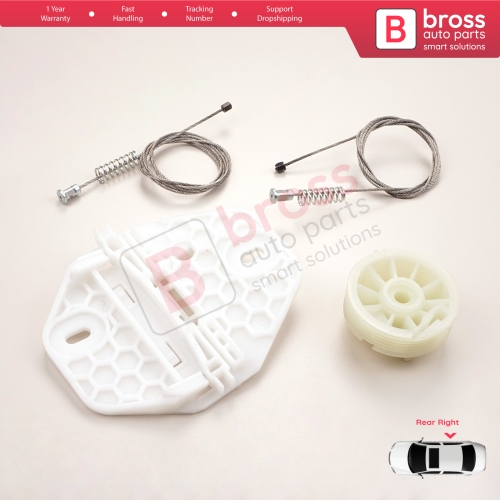 Window Regulator Repair Kit Rear Right Door for Renault Clio MK2 BB CB Thalia MK1 LB Symbol MK1 7700434304