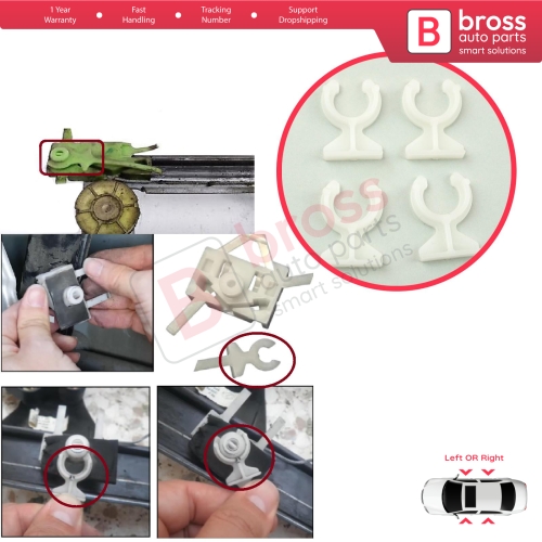 Window Regulator Guide Bracket Fixer Clips for Fiat Albea Siena Palio Doblo Panda Ducato Trafic 2 Vivaro A Iveco Romeo 147