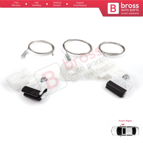 Window Regulator Repair Kit Front Right for Kia Ceed MK1 ED 2006-2012 5-Door 824801H030