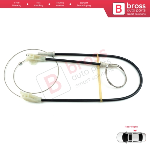 MANUAL Window Regulator Repair Set Rear Right Door for Land Rover Freelander MK1 L314 LN 1997-2006 3/5 Door ALR8178